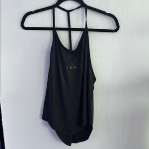 Ryderwear Black Asymmetrical Backless Tank Top